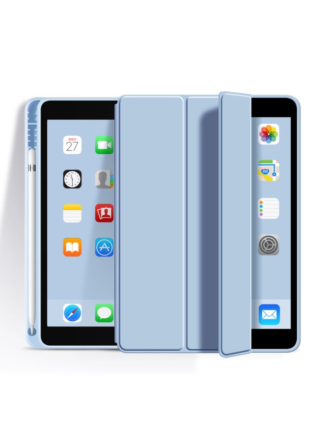 Protective Case Pen Slot For Ipad10.2 2021pro 11 Inch Silicone Air4 Soft Shell Mini6 Leather Cover-Color: ☆ 】-Applicable Model: - Image 1